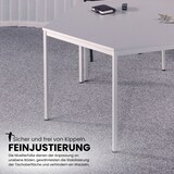 thumbnail of bümö Tisch klein, Multifunktionstisch, 80 x 80 cm in Buche/Schwarz - Beistelltisch, Bistrotisch, Esstisch, Pausentisch, Mehrzwecktisch Tischsystem