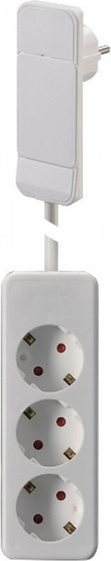thumbnail of Conector plano SmartPlug BACHMANN, con 3 tomas con toma de tierra, blanco, 1,6 m