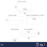 thumbnail of Danieli Store | Cenicero pequeño de pared para exterior | 0,98 L