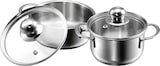 thumbnail of Kopf Mini Topfset Parvus (Edelstahl, 2-teilig, 12 + 14 cm, inkl. Glasdeckel, Induktion)