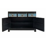 thumbnail of OPIUM OUTLET Möbel Kommode Schrank Sideboard Hochzeitsschrank 33082-8 schwarz-türkis asiatisch chinesisch orientalisch Holz