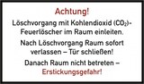 thumbnail of Löschvorgang mit CO2-Feuerlöscher im Raum, Kunststoff, 250x150 mm