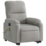 thumbnail of vidaXL Massagesessel Aufstehhilfe Elektrisch Hellgrau Mikrofasergewebe