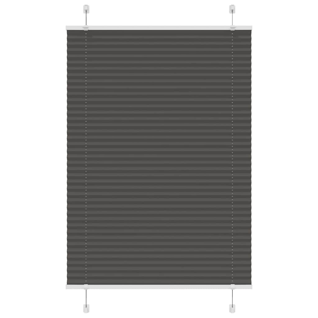 vidaXL Plissee Schwarz 100x150 cm Stoffbreite 99,4 cm Polyester