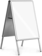thumbnail of Magnetoplan Plakatständer Kundenstopper SP - DIN A2 - 46,5cmx64,2cm - wetterfest mit integriertem Wasserablauf -Silber
