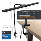 thumbnail of CSL Klemmleuchte, LED Monitorlampe, Bildschirmlampe mit Dimmfunktion, Monitor Leuchte / Lampe, Screenbar dimmbar, 3 Lichtfarben, schwenkbar