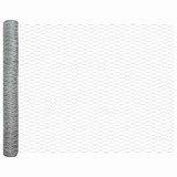 thumbnail of vidaXL Zaunpfosten Silber 100 x 1 m (50 mm Maschenweite) Stahl