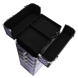 thumbnail of Maletín de Maquillaje Profesional Asa y Ruedas Distintos Niveles 33.5x23x76/95.5 cm Violeta