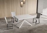 thumbnail of Niket ausziehbarer Tisch 120/204x80 cm, Esche weiß mit weißen Beinen