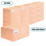 thumbnail of Falthandtücher 25x23cm, 1-lg, 32Pak, 160.000Blatt gesamt, 5.000Blatt/Pak, natur Recycling-Krepp, V-Falz,CIL-les Tissue, Series R