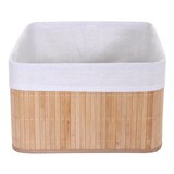 thumbnail of 2er-Set Aufbewahrungskorb HWC-C21, Korb Aufbewahrungsbox Ordnungsbox Sortierbox Regalkorb, Bambus ~ naturfarben