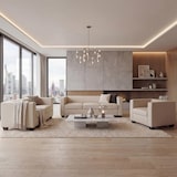 thumbnail of Conjunto de sofás 3-2-1 Conjunto de sofás Sofá Lounge Lille ~ imitação de pele, creme