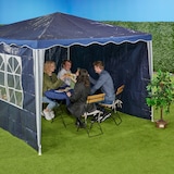 thumbnail of Relaxdays Seitenteile für Pavillon, 3er Set, 2x3 m, wasserdicht, Seitenwände mit Klettverschluss, PE, mit Fenster, blau
