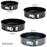 thumbnail of Intirilife 4-teiliges Springformen Set aus Edelstahl verschiedenen Größen - 17 / 23 / 25 / 27 cm Durchmesser Kuchenform Backform antihaftbeschichtet