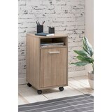 thumbnail of Rollcontainer `Ossola`: 2 Türfächer, Ablagefach, Rollen mit Bremsen, Melaminharz-Beschichtung, einfacher Aufbau. Beige, 33x38x60 cm | Kadima Design