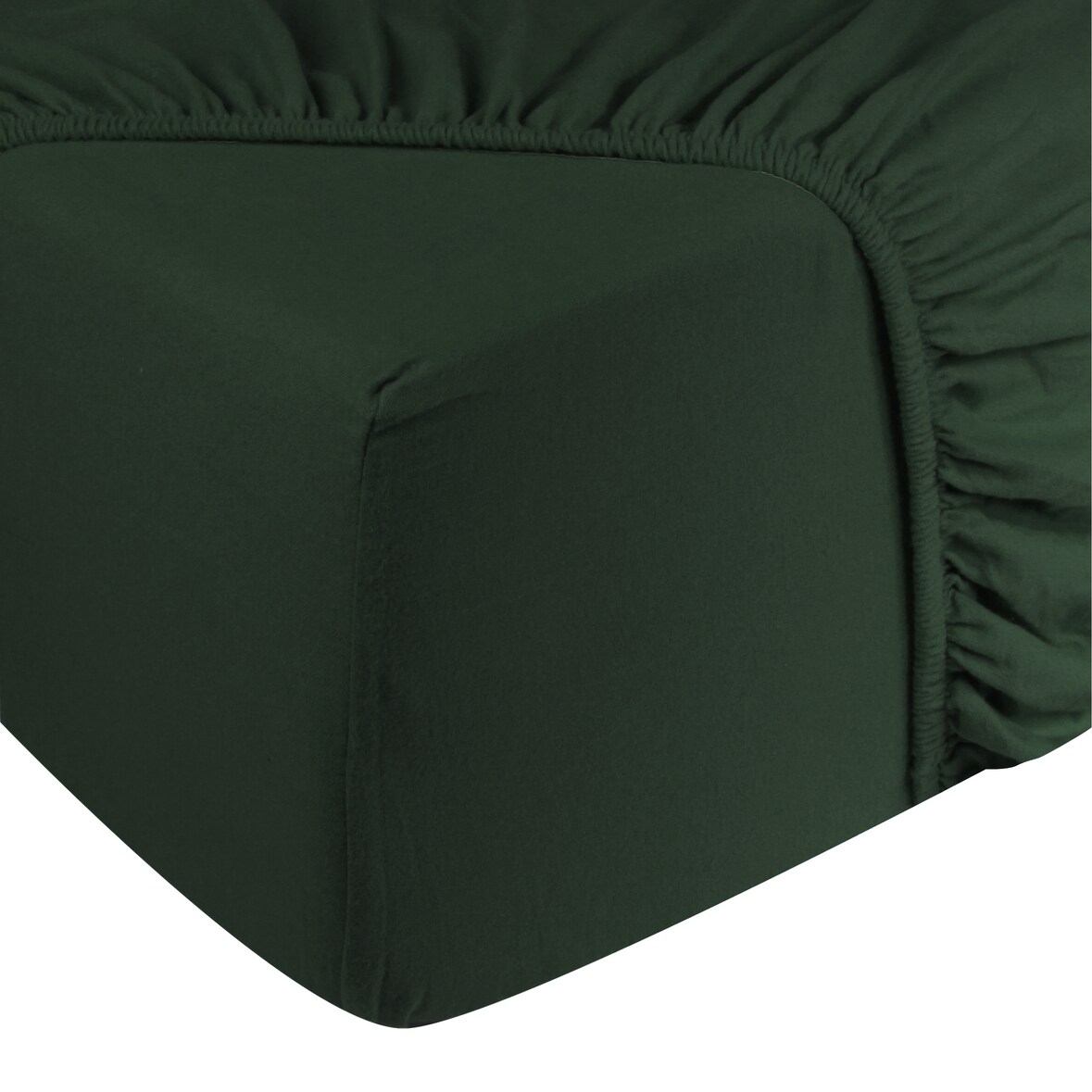 DoubleDry Hoeslaken Jersey 180 x 200 cm - 100% katoen - donker groen
