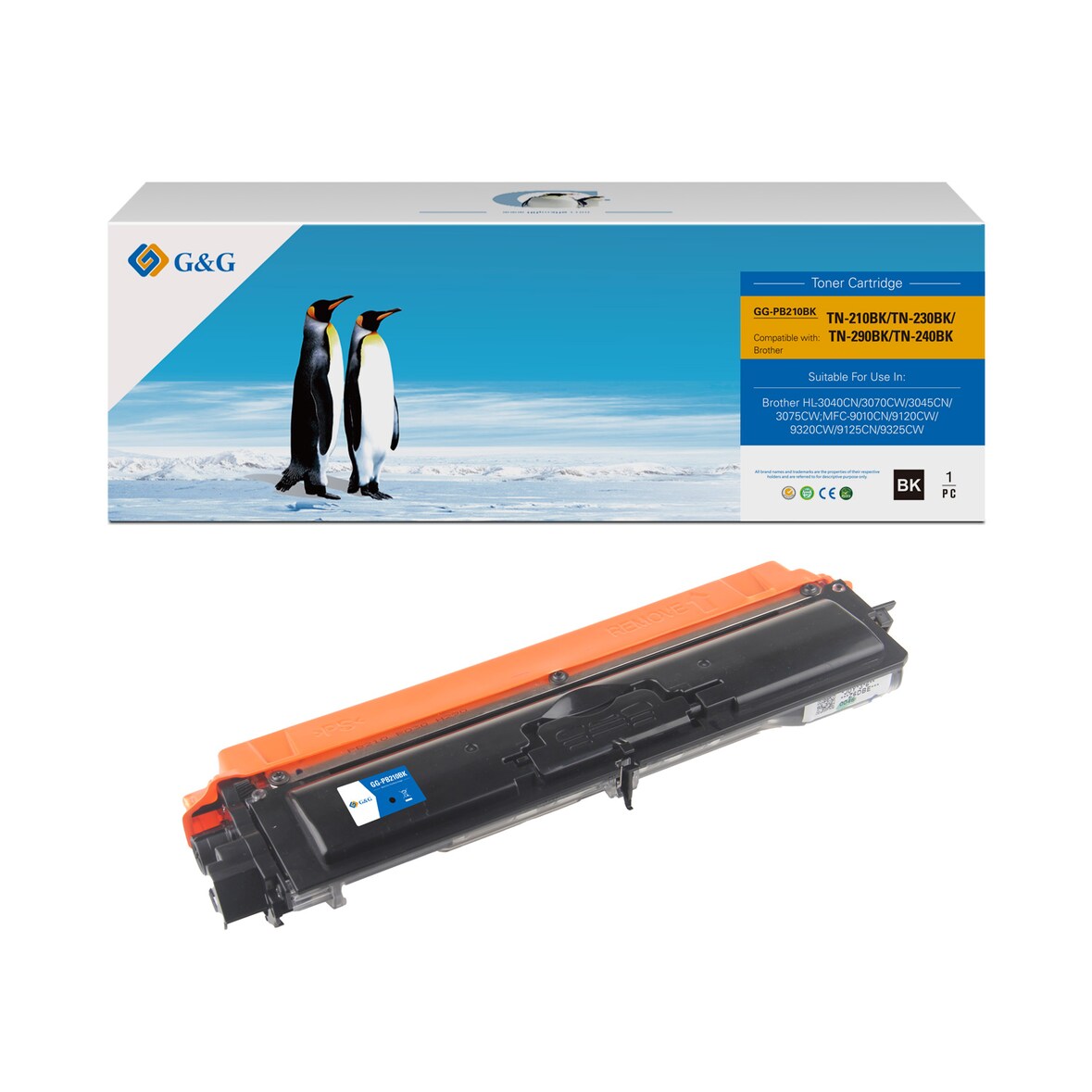 G&G TN230 Toner Compatibel met Brother TN-230 Tonercartridge zwart 1 stuk(s) Huismerk