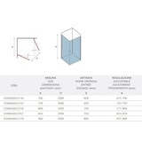 thumbnail of Box Doccia Trasparente H200 Doppia Battente Profili Neri - 70x75