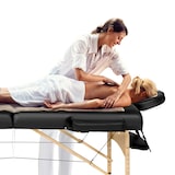 thumbnail of 2-Zonen Massageliege-Set 7,5cm Polsterung + Rollen + Tascheschwarz