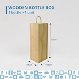 thumbnail of Espirito Rebelde Holzkiste für Wein 105x95x320 mm (1 Flasche) - Weinkiste aus Holz, Weingeschenkbox, Holzkiste für Flaschen