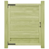 thumbnail of Puerta de valla de jardín madera pino impregnada 125x100 cm