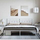 thumbnail of vidaXL Bedframe met hoofdbord metaal wit 193x203 cm
