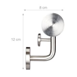 thumbnail of Relaxdays Handlauf Aluminium, rund, Treppengeländer innen & außen, matt, 200 cm, Ø 42mm, mit Wandhalterung, anthrazit