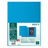 thumbnail of Exacompta - Réf. 216019E - Carton de 250 chemises rigides avec 2 rabats ROCK''S 210 g/m² - dim 24 x 32 cm pour documents format A4 - bleu