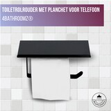 thumbnail of 4bathroomz® WC-Rolhouder Zwart met plankje voor Telefoon - toiletrolhouder