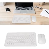 thumbnail of Teclado sem fio fino universal portátil com mouse sem fio pequeno (branco)