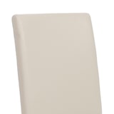 thumbnail of Set van 6 eetkamerstoelen Keukenstoel Littau ~ leer, wit, donkere poten