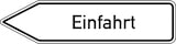 thumbnail of Schild I Wegweiser Einfahrt, linksweisend, Aluminium RA0, reflektierend, 1400x350mm, DIN 67520