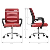 thumbnail of ML-Design Bürostuhl ergonomisch, Rot, höhenverstellbar, mit Armlehnen, Netzrücken, 360° Drehstuhl