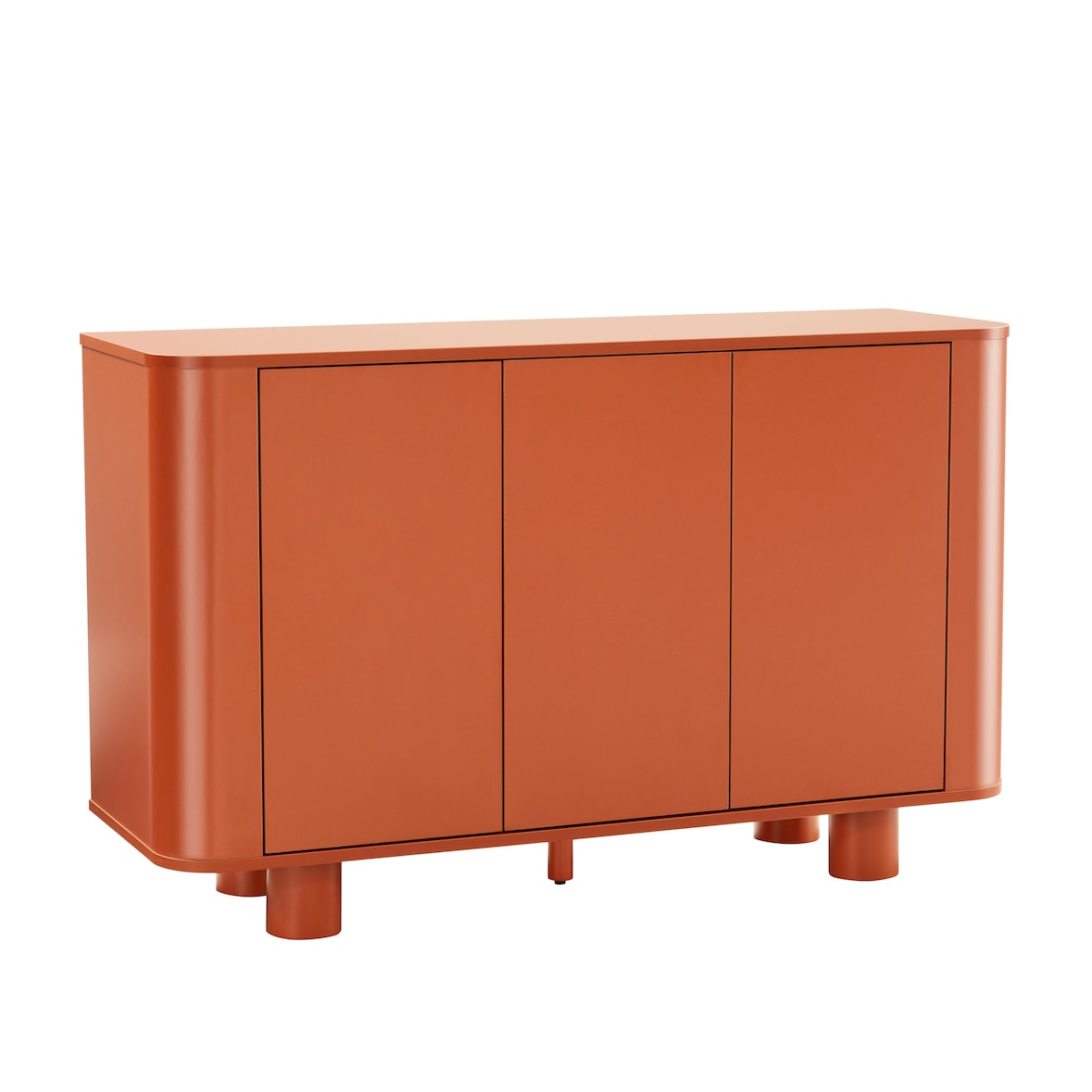 Credenza moderna a 3 ante rettangolare L120 cm arancione