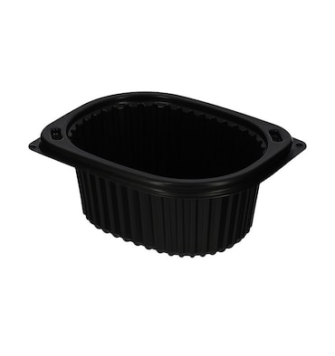 MONOUSO - Embalagem de Plástico PP Reutilizável Preto 450ml 14,2x11,1x6cm (640 Uds)