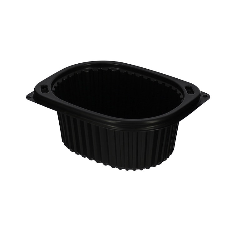 MONOUSO - Embalagem de Plástico PP Reutilizável Preto 450ml 14,2x11,1x6cm (640 Uds)