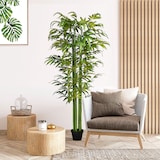 thumbnail of HOMCOM Planta Artificial Bambu Bambu Artificial para Interiores e Exteriores Decoração de Sala de Estar Escritório Ø17x180 cm Verde