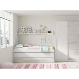 thumbnail of Dmora Letto singolo Sunnyvale, Struttura letto per cameretta, 199x96h65 cm, Bianco