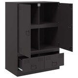 thumbnail of vidaXL Highboard Schwarz 67x39x95 cm Stahl