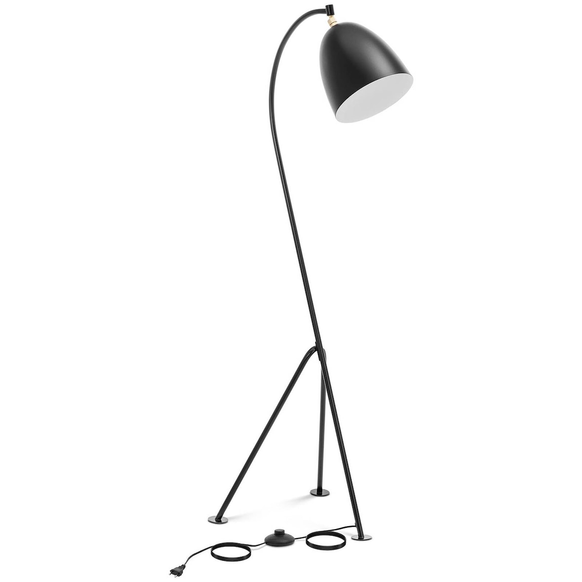 Uniprodo - Uniprodo UNI_LD_08 Lampe arquée sur pied avec abat-jour mobile Culot E27 40 W Hauteur 125 cm