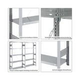 thumbnail of PROREGAL Schwerlastregal Silver Mamba Made in Germany | HxBxT 200x500x50cm | 5 Ebenen je 150kg Fachlast | Verzinkt