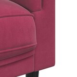 thumbnail of vidaXL Sofa mit Kissen 2-Sitzer Weinrot Samt
