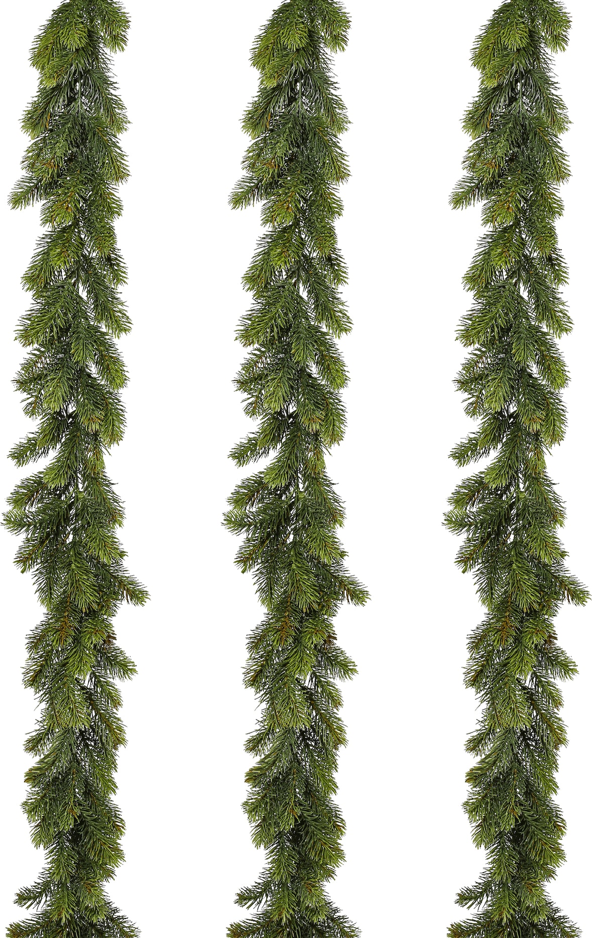 CREATIV green künstliche Pflanze Tannengirlande 168 Tips, 180cm, 3er Set
