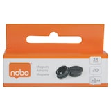 thumbnail of Imanes NOBO para pizarra, 24mm, 10 unidades, negro