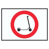 thumbnail of E- Scooter Durchfahrt verboten Symbol Schild Elektro -Tretroller Roller A1 (594x841mm)