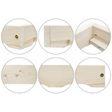 thumbnail of Einzelbett Niedrigbett unbehandeltes Holz 90x200 Fichte Tanne V-60.47N-09 Rollrost inkl.