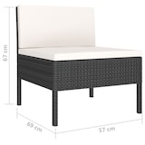 thumbnail of vidaXL 6-tlg. Garten-Lounge-Set mit Auflagen Poly Rattan Schwarz
