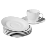 thumbnail of aro Piattino per tazza da caffè 200 ml, porcellana, Ø 15,5 cm, bianco, 6 pezzi