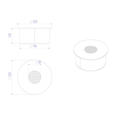 thumbnail of Ronde brander voor bio-ethanolhaard RVS biohaard 2,5 lt d.25 cm