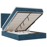 thumbnail of vidaXL Ottoman-Bett mit Matratzen & LEDs Dunkelblau 140x190 cm Samt